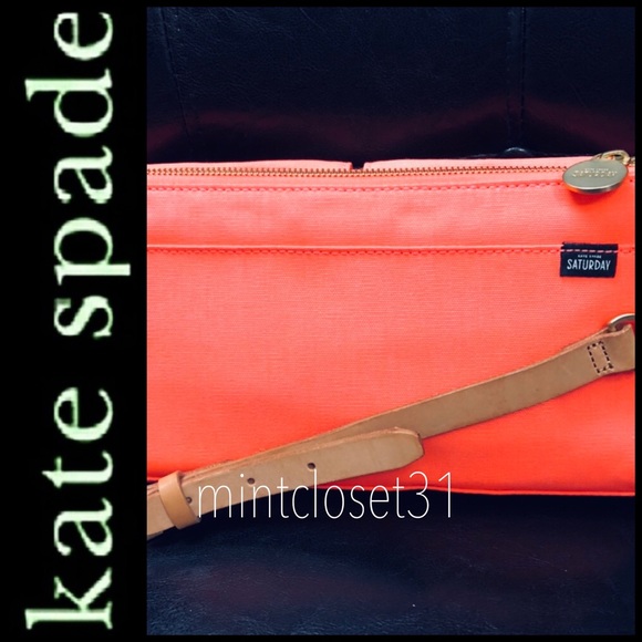 Kate Spade NY Saturday Crossbody Bag neon peach - Picture 1 of 16